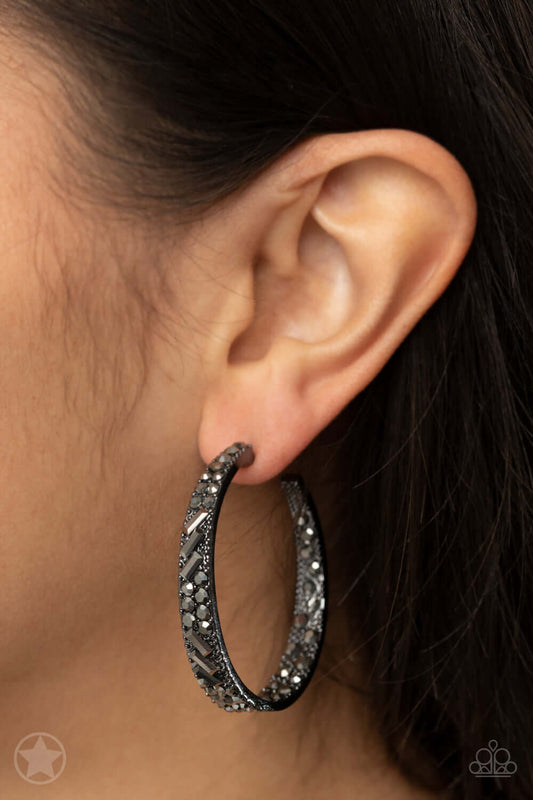 GLITZY By Association - Black Paparazzi Accessories Earrings $5 Jewelry with Janet Morgan Earrings