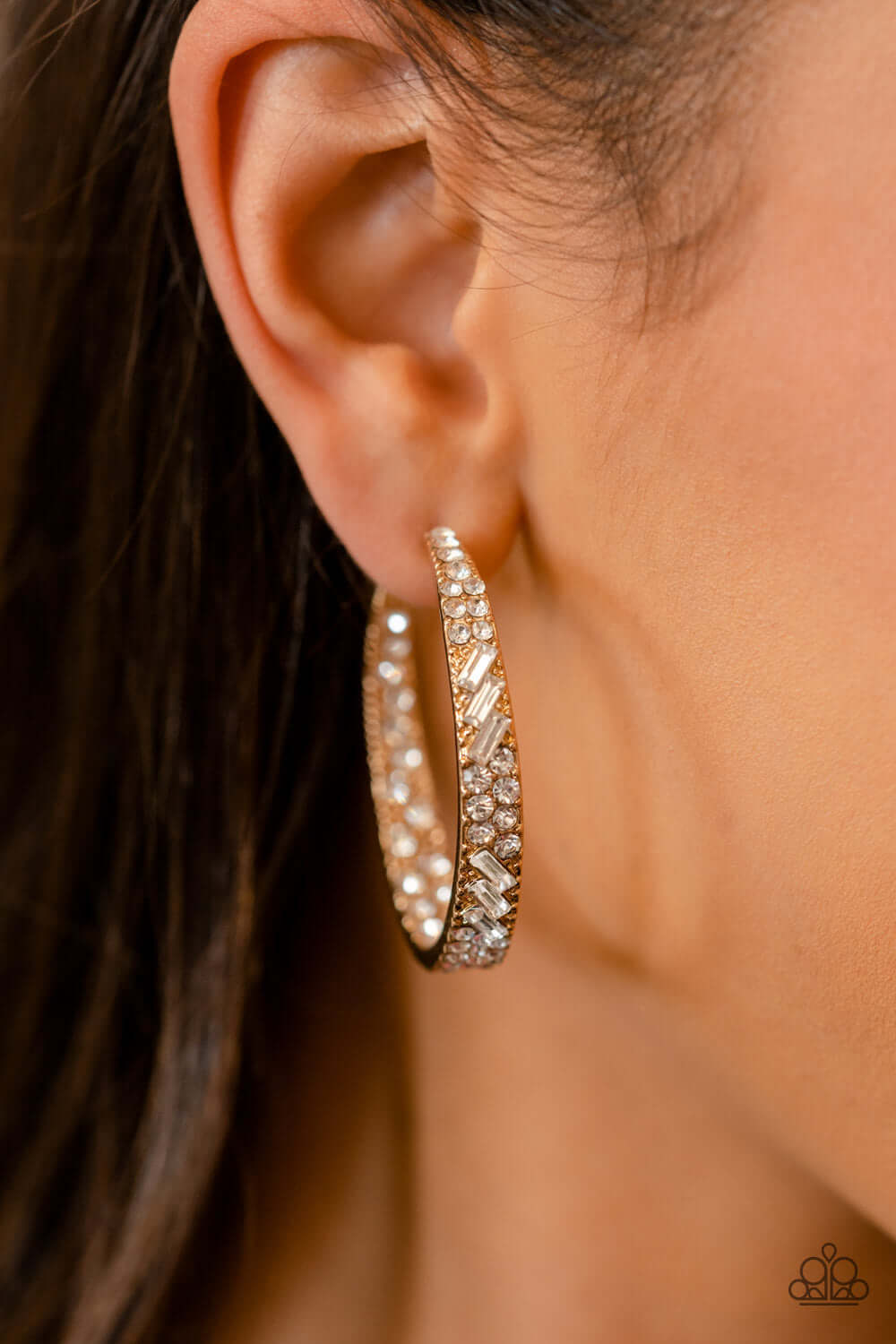 GLITZY By Association - Gold Paparazzi Accessories Earrings $5 Jewelry with Janet Morgan Earrings