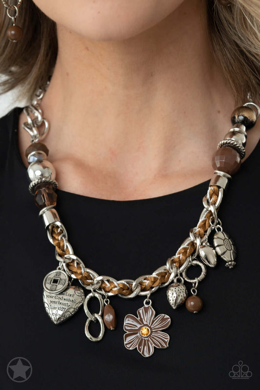 Charmed, I Am Sure - Brown Paparazzi Accessories Necklace $5 Jewelry with Janet Morgan Necklace