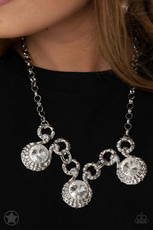 Hypnotized - Silver Paparazzi Accessories Necklace $5 Jewelry with Janet Morgan Necklaces