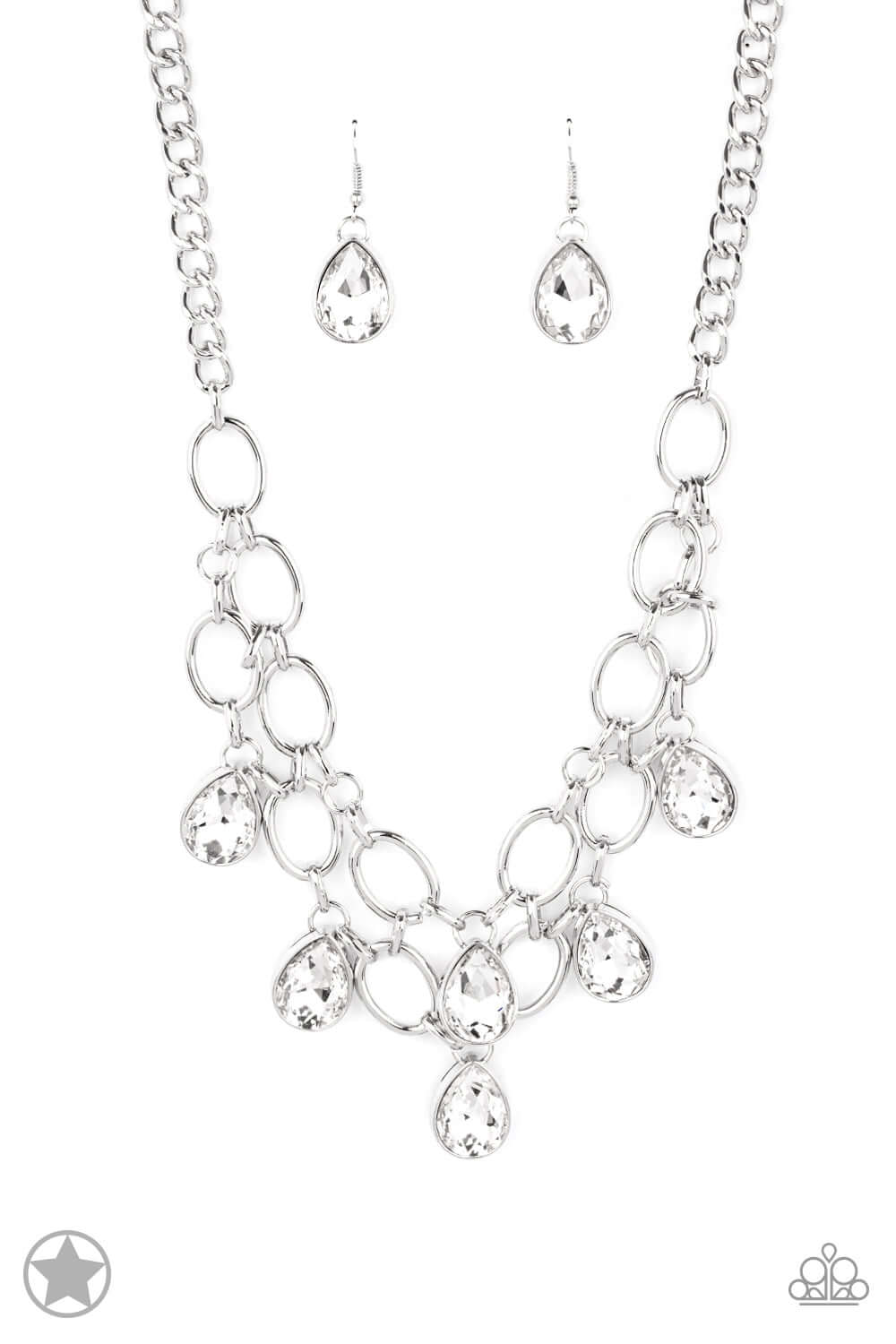 Show-Stopping Shimmer - White Paparazzi Accessories Necklace $5 Jewelry with Janet Morgan Necklaces