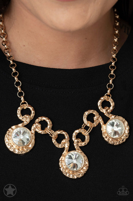 Hypnotized - Gold Paparazzi Accessories Necklace $5 Jewelry with Janet Morgan Necklaces