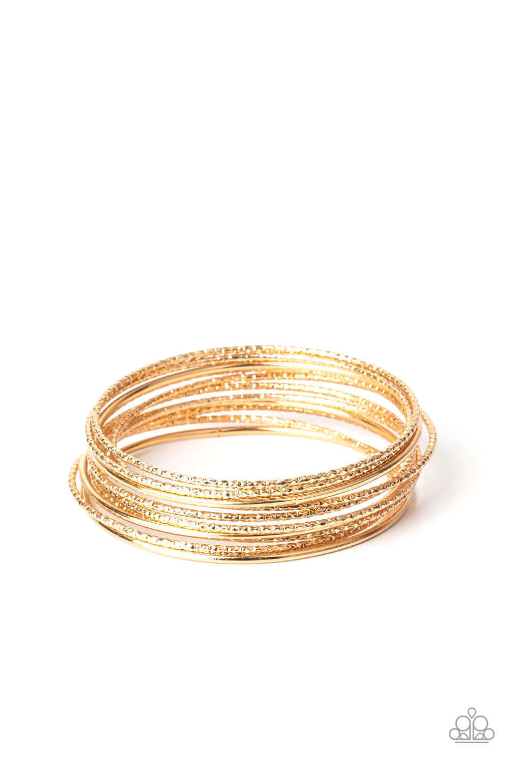 Bangle Babe - Paparazzi Accessories Gold Bracelet $5 Jewelry with Janet Morgan Bracelets