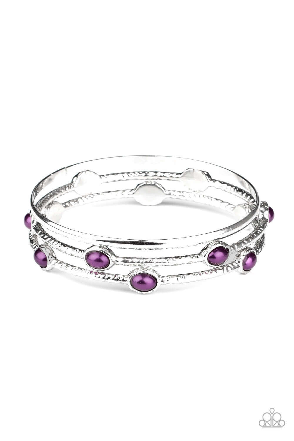 Bangle Belle - Purple - Paparazzi Accessories Bracelet $5 Jewelry with Janet Morgan Bracelets