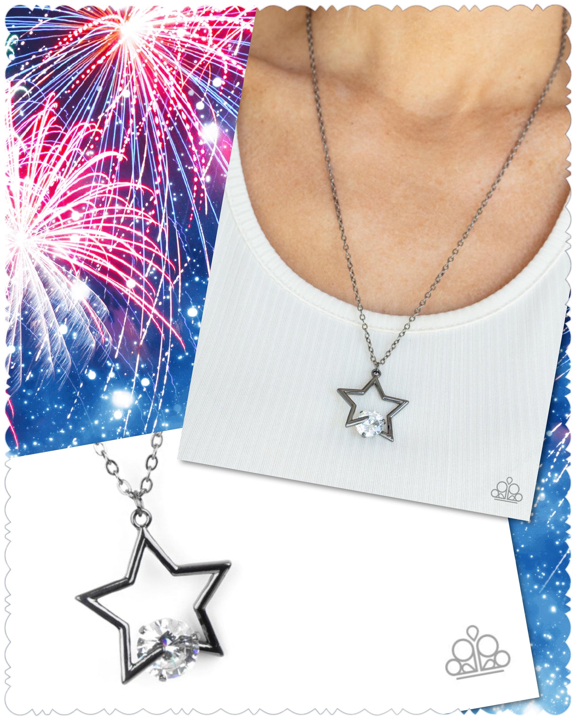 TMST Bling Starry Fireworks - Paparazzi Accessories Black Necklace