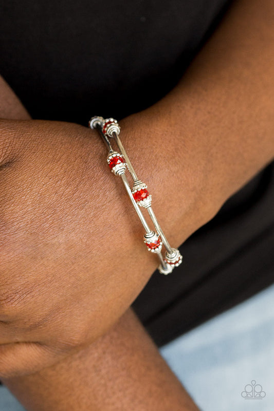 Into Infinity - Paparazzi Accessories Red Bracelet $5 Jewelry with Janet Morgan Bracelets