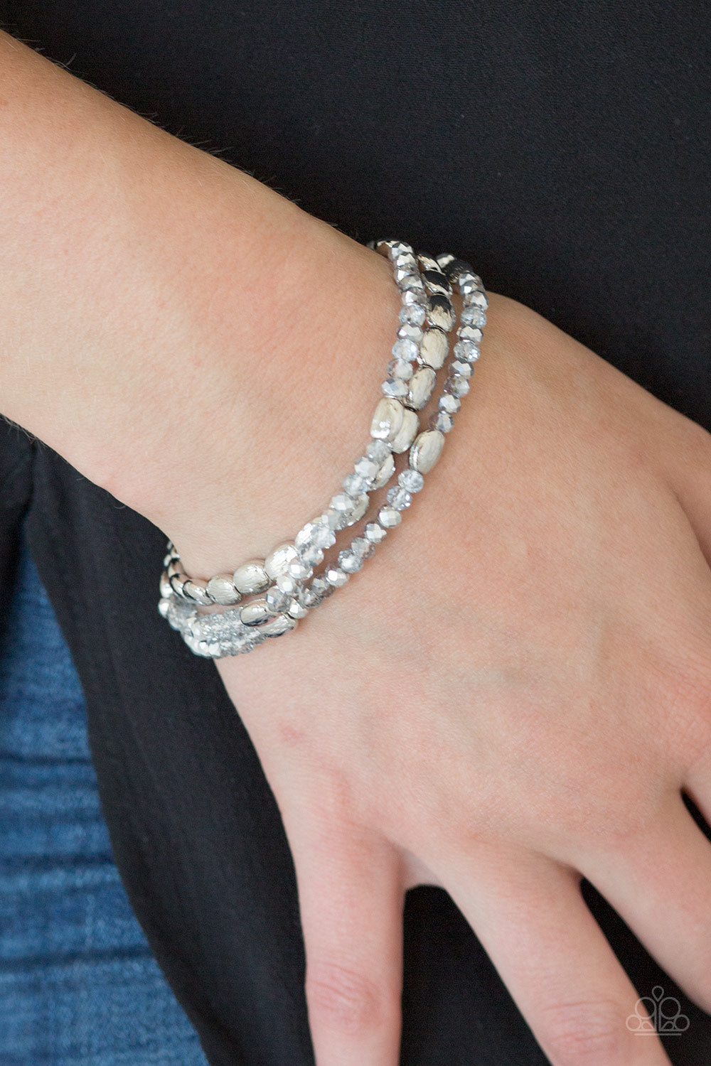 Hello Beautiful - Silver Paparazzi Bracelet $5 Jewelry with Janet Morgan Bracelets