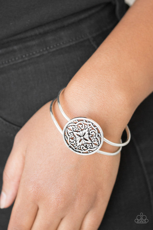 Mandala Majesty - Silver Paparazzi Accessories Bracelet $5 Jewelry with Janet Morgan Bracelets