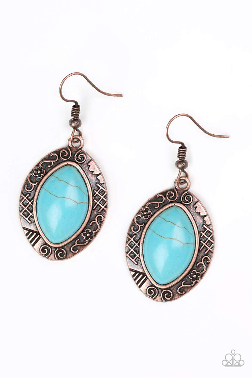 Aztec Horizons - Copper Paparazzi Accessories Earrings $5 Jewelry with Janet Morgan Earrings