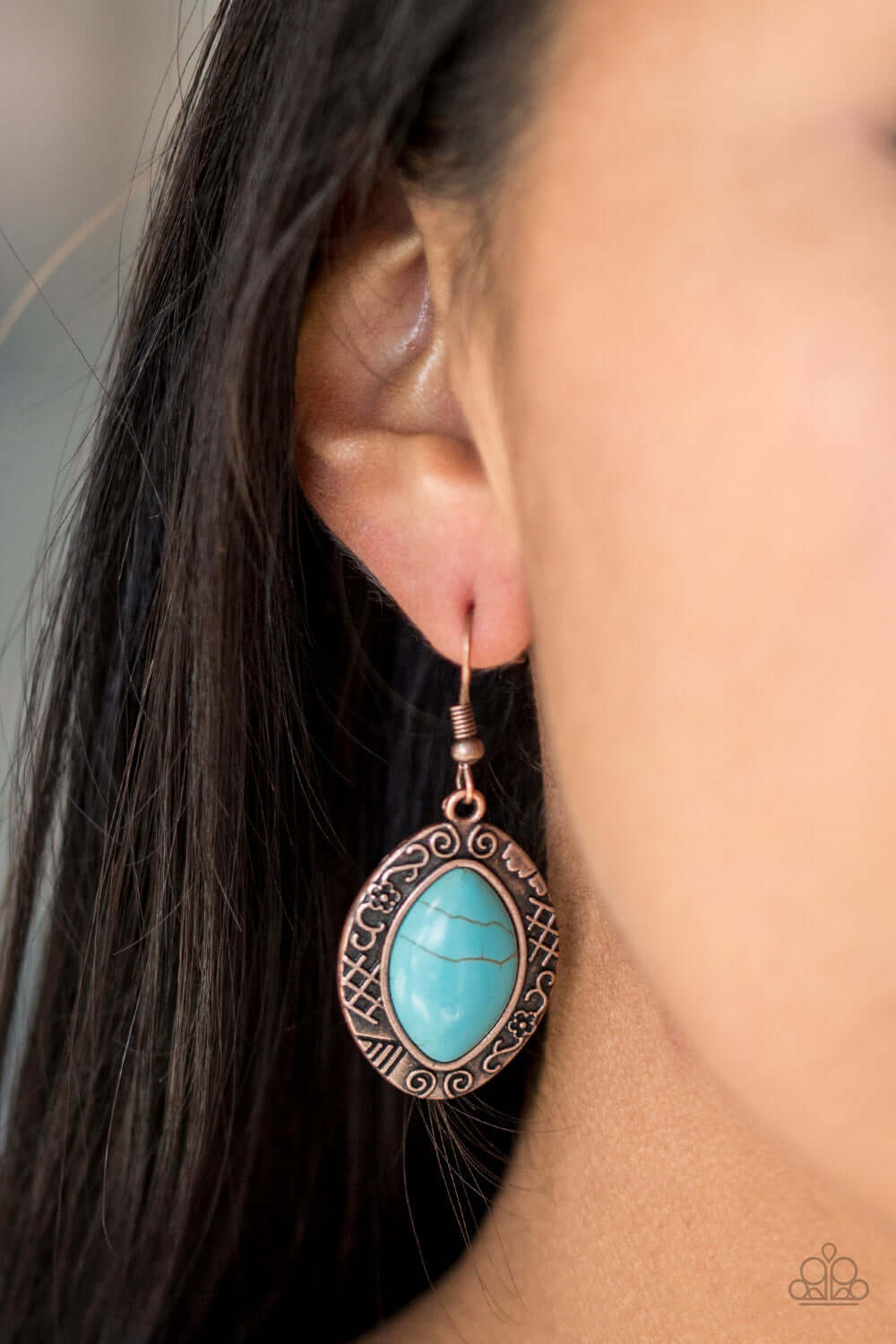 Aztec Horizons - Copper Paparazzi Accessories Earrings $5 Jewelry with Janet Morgan Earrings