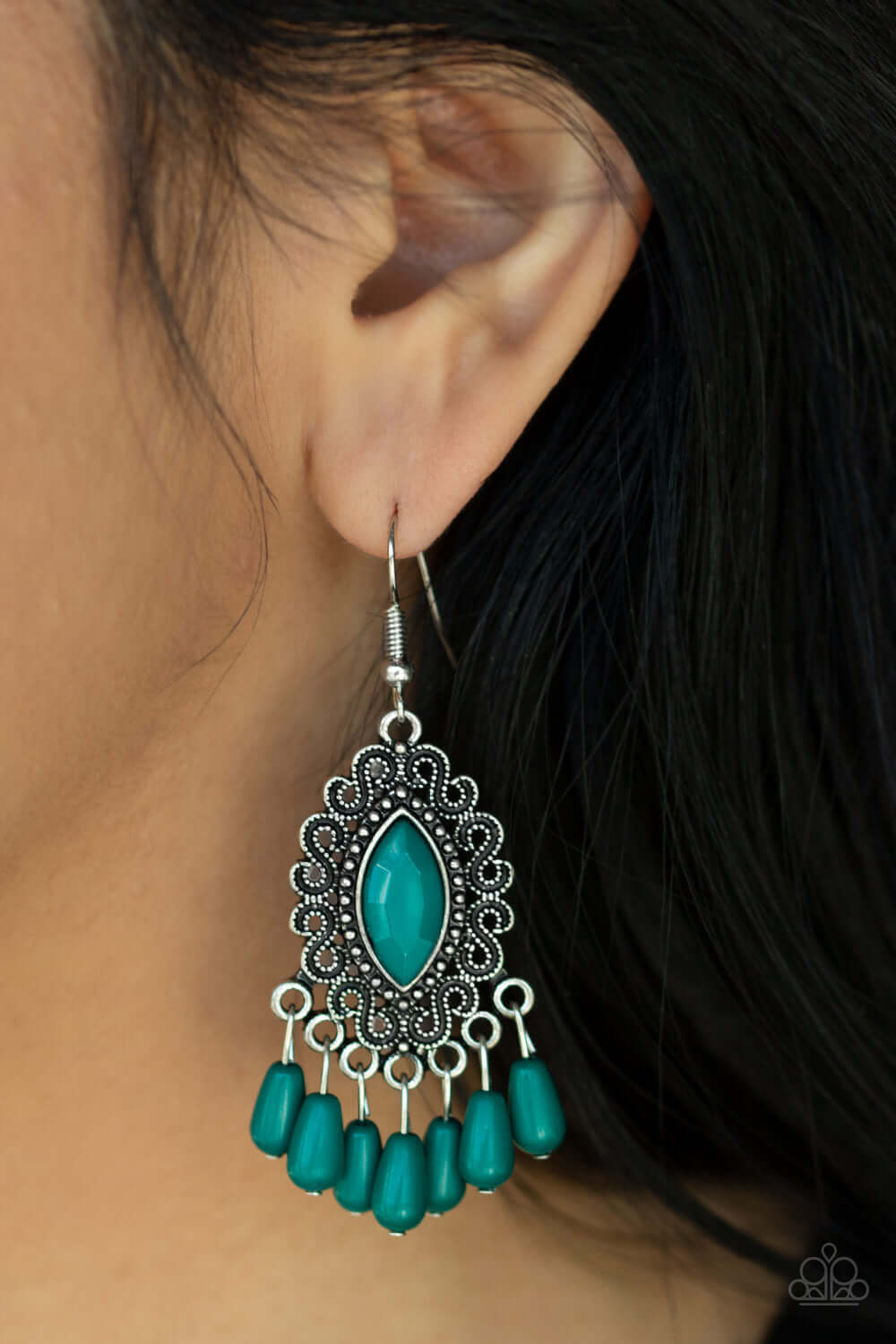 Private Villa - Green Paparazzi Accessories Earrings $5 Jewelry with Janet Morgan Earrings