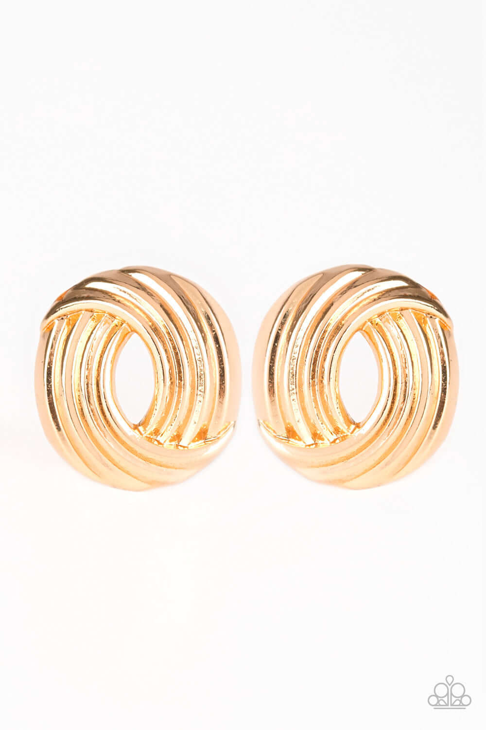 Rare Refinement - Gold Paparazzi Accessories Earrings $5 Jewelry with Janet Morgan Earrings