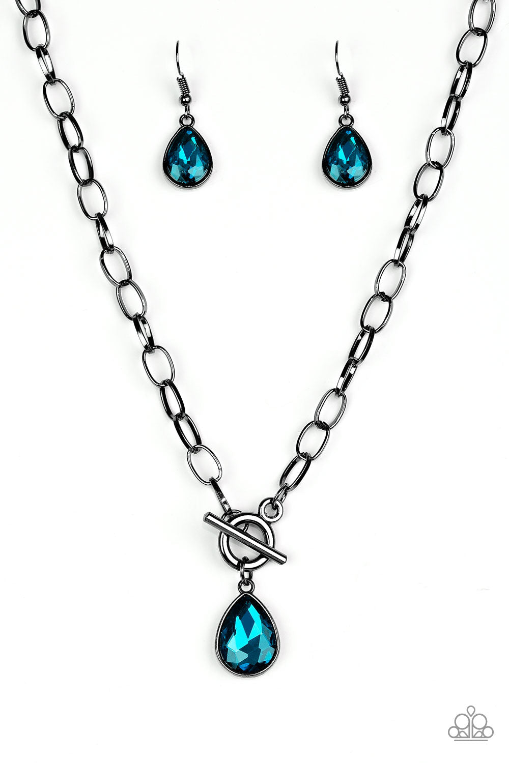 So Sorority - Blue Paparazzi Accessories Necklace $5 Jewelry with Janet Morgan Necklaces