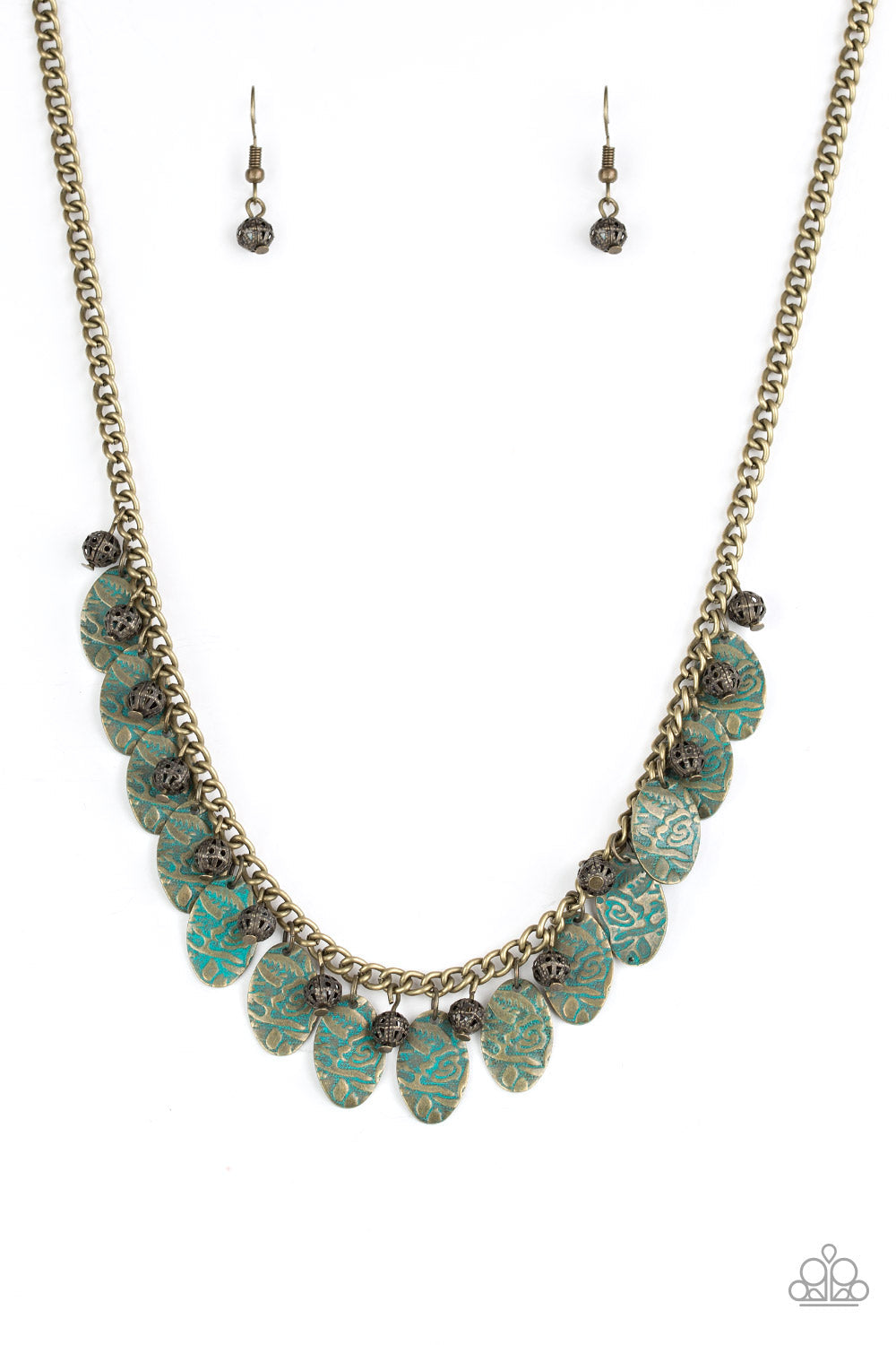 TMST Bling Vintage Gardens - Brass Paparazzi Accessories Necklace