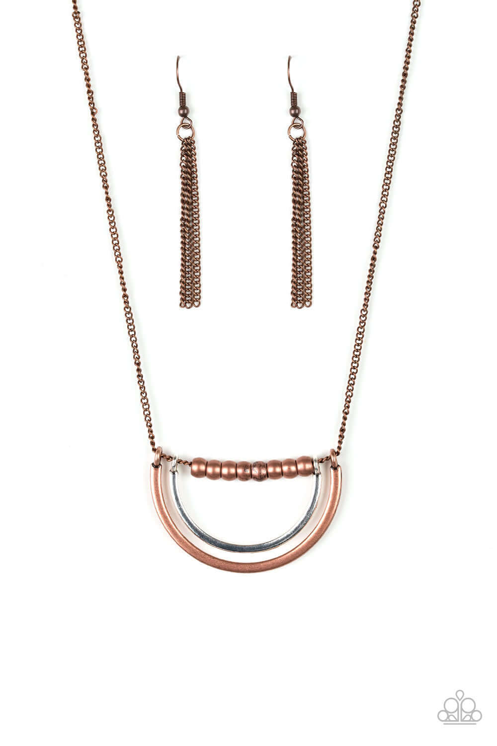 Artificial Arches - Copper - Paparazzi Accessories Necklace $5 Jewelry with Janet Morgan Necklaces