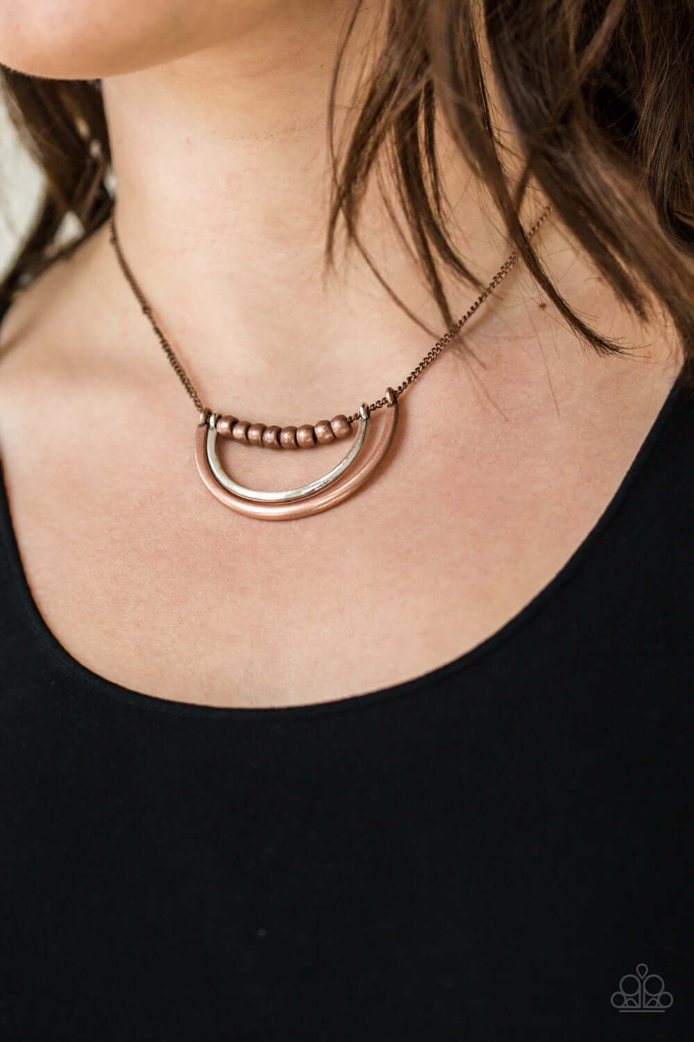 Artificial Arches - Copper - Paparazzi Accessories Necklace $5 Jewelry with Janet Morgan Necklaces