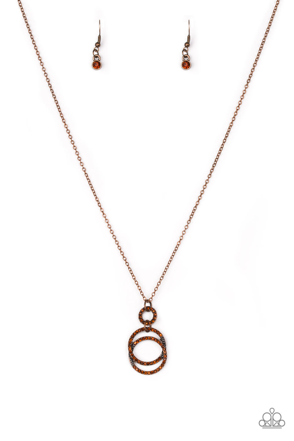 Timeless Trio - Copper Paparazzi Accessories Necklace $5 Jewelry with Janet Morgan Necklaces