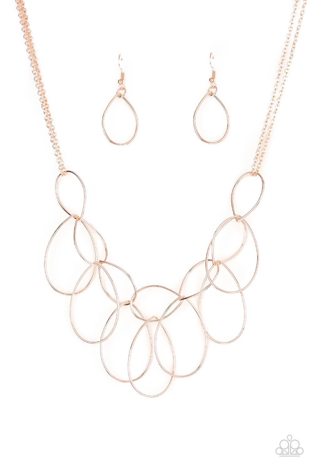 Top-TEAR Fashion - Rose Gold Paparazzi Accessories Necklace $5 Jewelry with Janet Morgan Necklaces