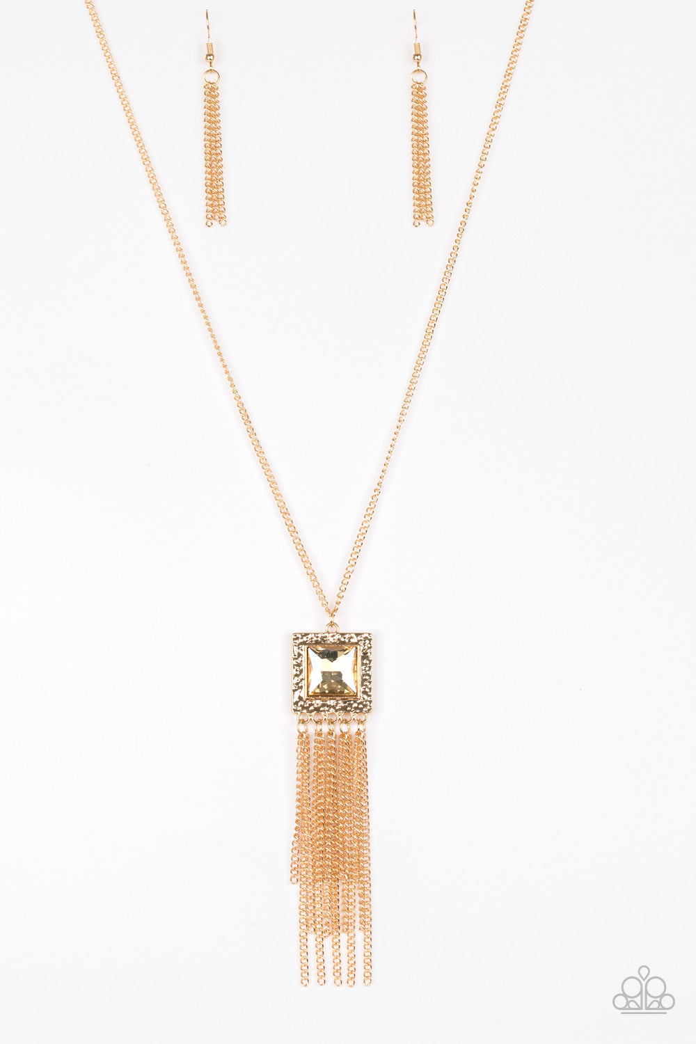 Shimmer Sensei - Gold Paparazzi Accessories Necklace $5 Jewelry with Janet Morgan Necklaces