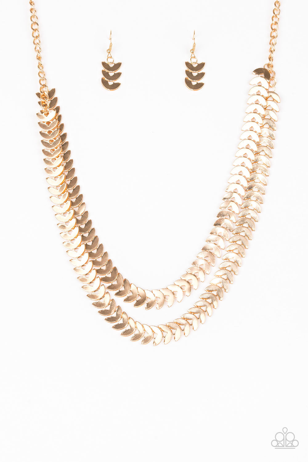 Industrial Illumination - Gold Paparazzi Accessories Necklace $5 Jewelry with Janet Morgan Necklaces