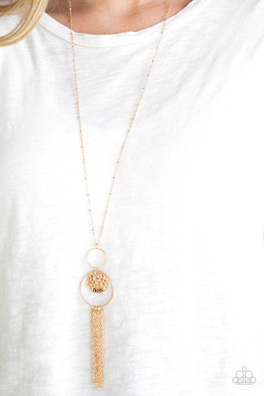 Faith Makes All Things Possible - Paparazzi Accessories Gold $5 Jewelry with Janet Morgan Necklace