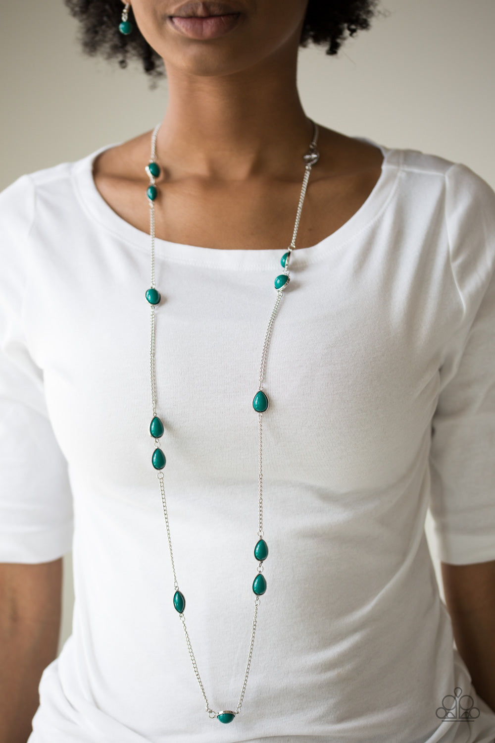 Pacific Piers - Green Paparazzi Accessories Necklace $5 Jewelry with Janet Morgan Necklaces