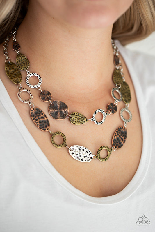 Trippin On Texture - Multi Paparazzi Accessories Necklace $5 Jewelry with Janet Morgan Necklaces