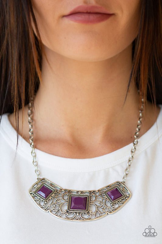 Feeling Inde-PENDANT - Purple Paparazzi Accessories Necklace $5 Jewelry with Janet Morgan Necklaces