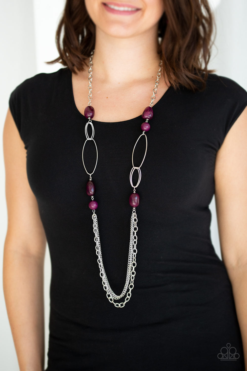 Pleasant Promenade - Purple Paparzzi Accessories Necklace $5 Jewelry with Janet Morgan Necklaces