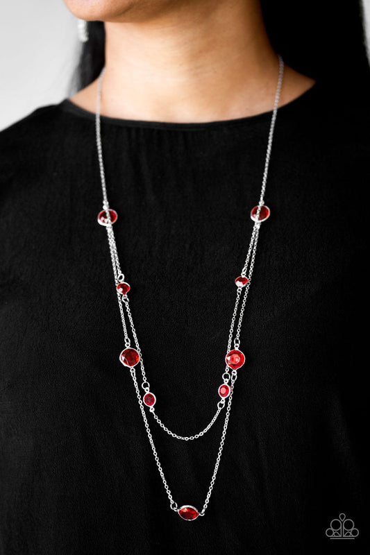 Raise Your Glass - Red Paparazzi Accessories Necklace $5 Jewelry with Janet Morgan Necklaces