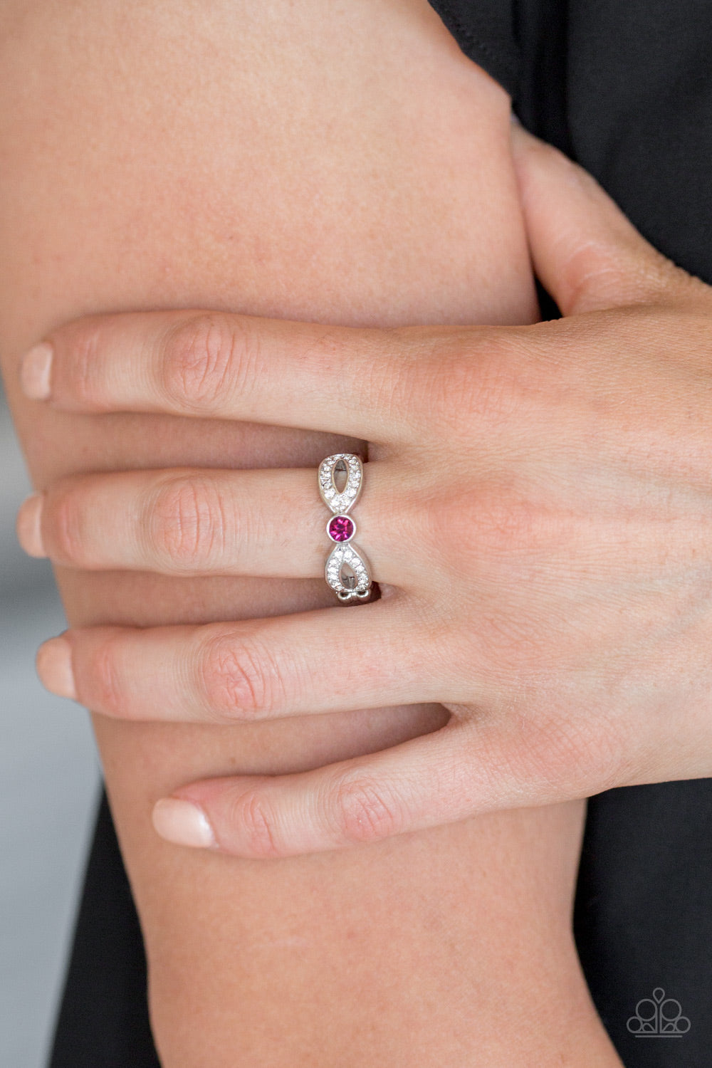 Extra Side Of Elegance - Pink Paparazzi Ring $5 Jewelry with Janet Morgan rings