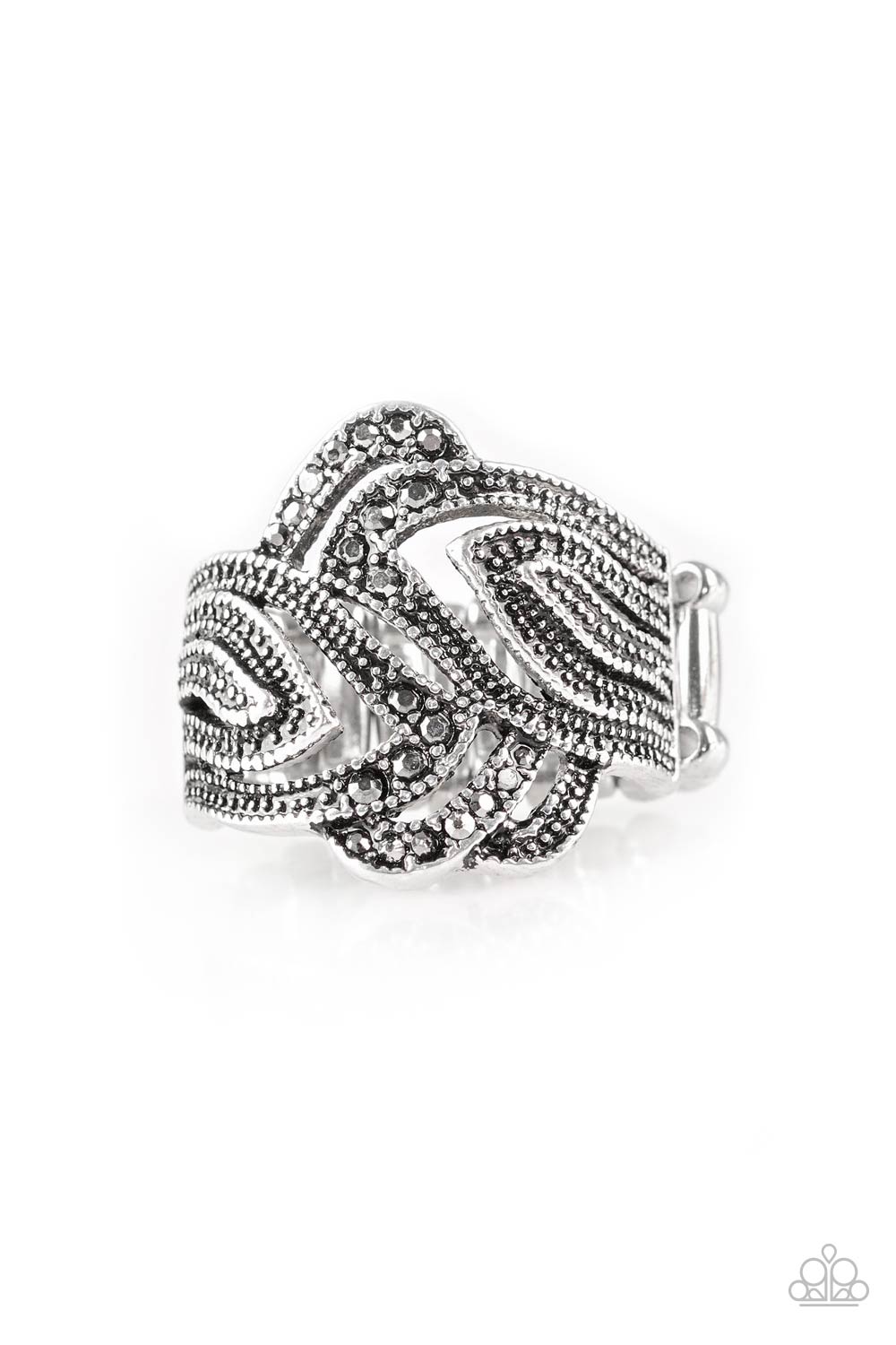 Fire and Ice - Silver Paparazzi Ring $5 Jewelry with Janet Morgan rings