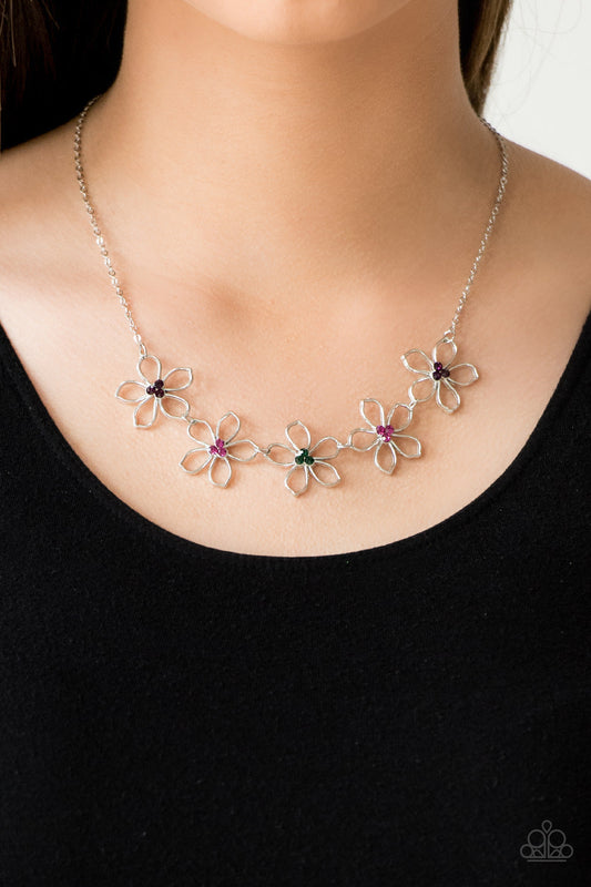 Hoppin Hibiscus - Multi Paparazzi Accessories Necklace $5 Jewelry with Janet Morgan Necklaces