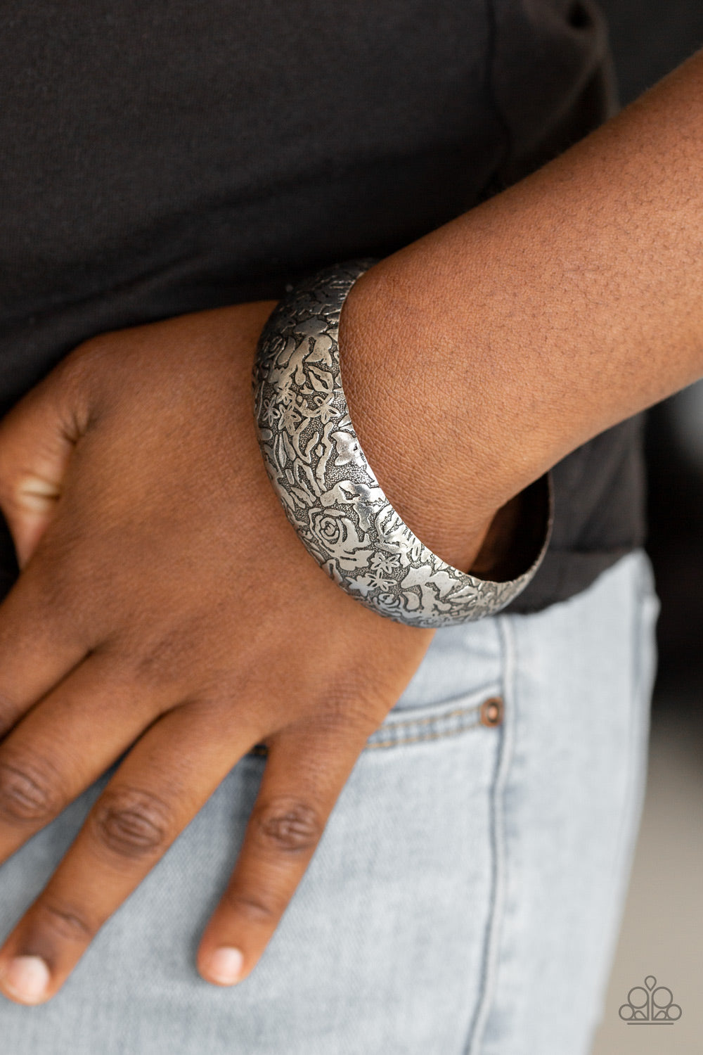 Garden Villa - Silver Paparazzi Bangle Bracelet $5 Jewelry with Janet Morgan Bracelets