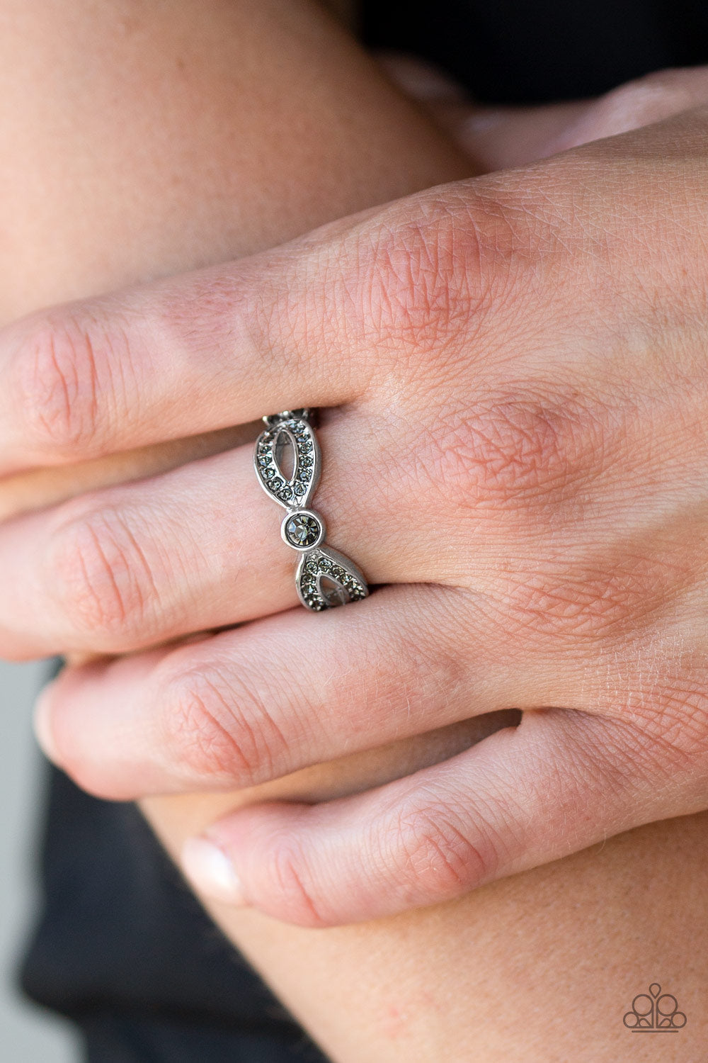 Extra Side Of Elegance - Silver Paparazzi Ring $5 Jewelry with Janet Morgan rings