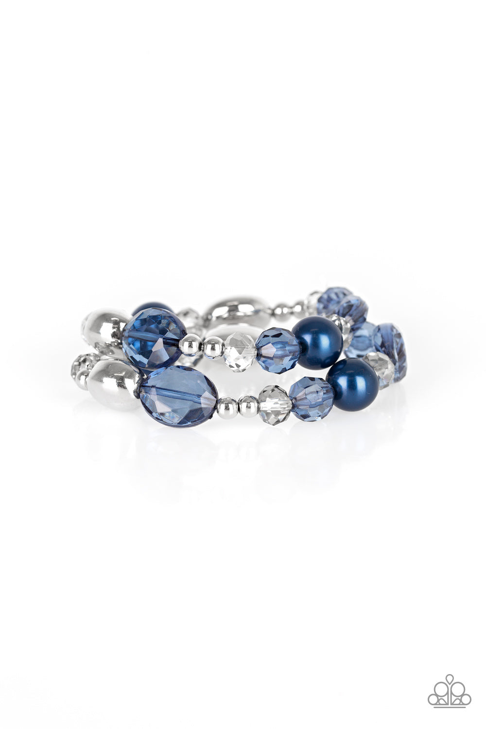 Downtown Dazzle - Blue - Paparazzi Accessories Bracelet $5 Jewelry with Janet Morgan Bracelets