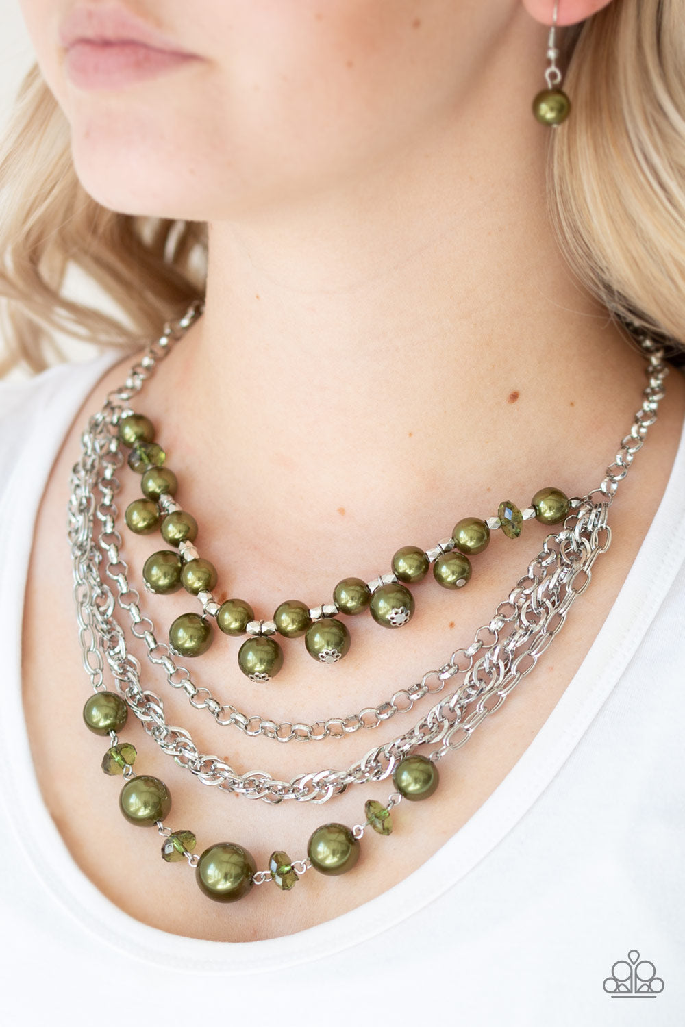 Rockin Rockette - Green Paparazzi Accessories Necklace $5 Jewelry with Janet Morgan Necklaces