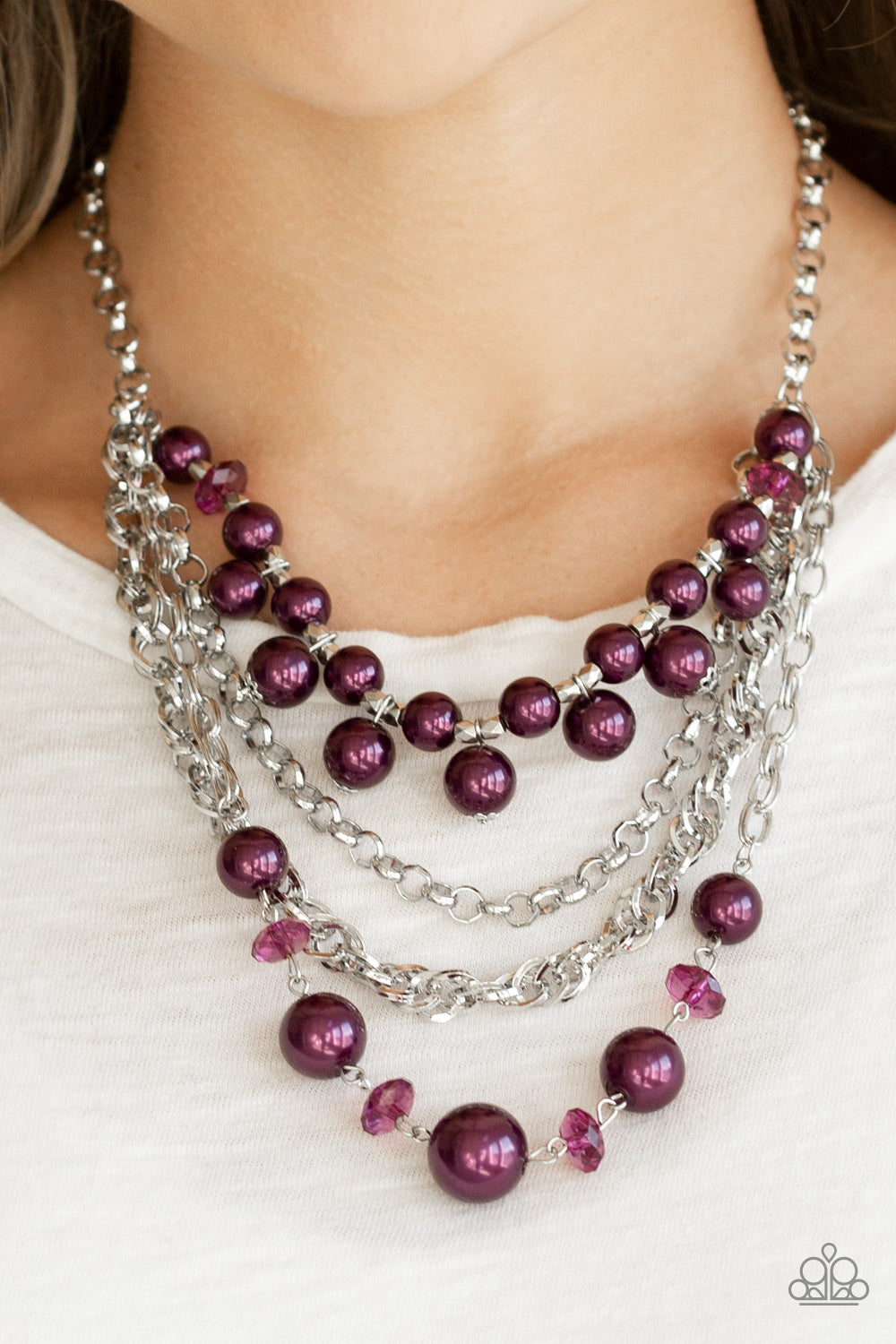 Rockin Rockette - Purple Paparazzi Accessories Necklace $5 Jewelry with Janet Morgan Necklaces