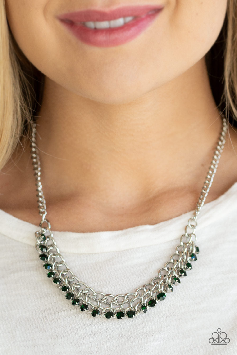 Glow and Grind - Green Paparazzi Accessories Necklace $5 Jewelry with Janet Morgan Necklaces