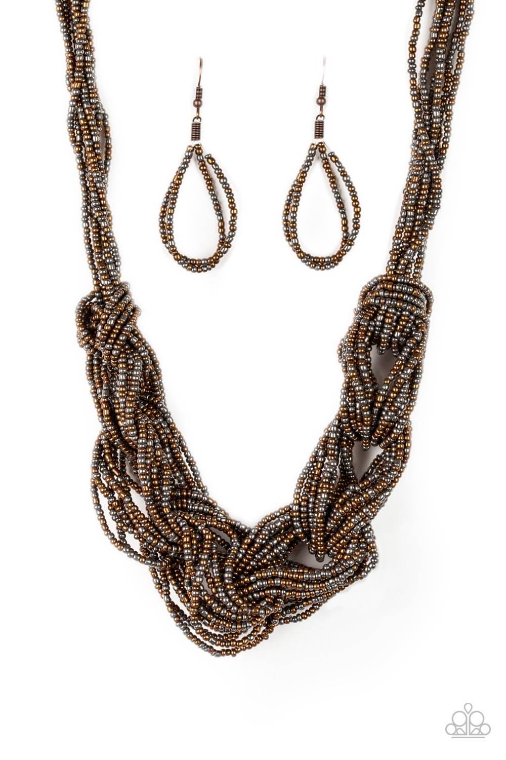 City Catwalk - Copper - Paparazzi Accessories Necklace $5 Jewelry with Janet Morgan Necklaces