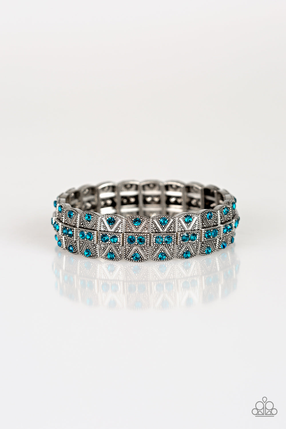 Modern Magnificence - Blue Paparazzi Accessories Bracelet $5 Jewelry with Janet Morgan Bracelets