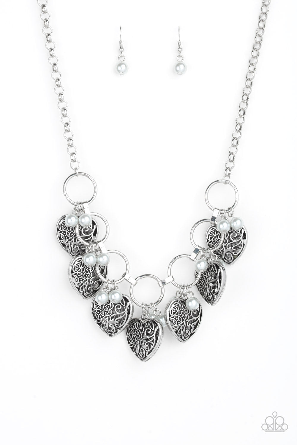 TMST Bling Very Valentine - Silver Paparazzi Accessories Necklace