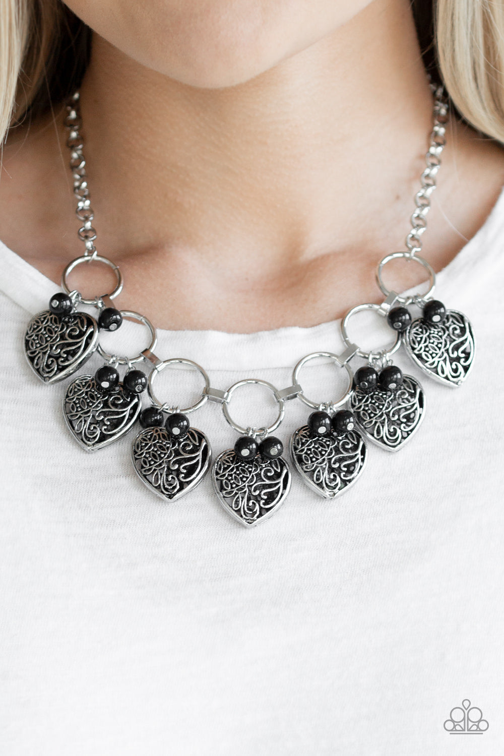 TMST Bling Very Valentine - Black Paparazzi Accessories Necklace