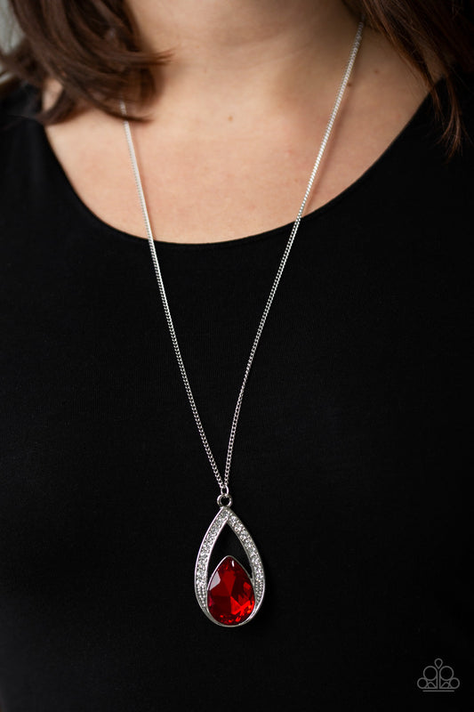 Notorious Noble - Red Paparazzi Accessories Necklace $5 Jewelry with Janet Morgan Necklace