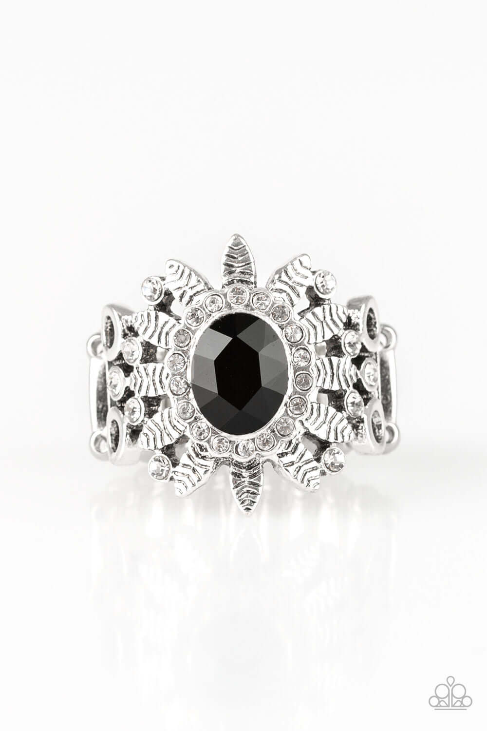 Burn Bright - Black - Paparazzi Accessories Ring $5 Jewelry with Janet Morgan rings