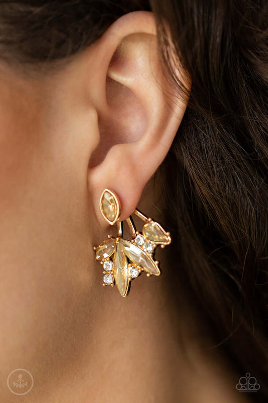 Deco Dynamite - Paparazzi Accessories Gold Earrings $5 Jewelry with Janet Morgan EARRINGS