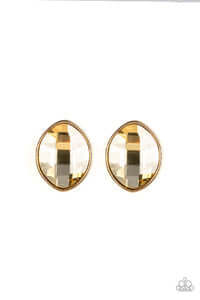 Paparazzi Movie Star Sparkle - Gold Post Earrings $5 Jewelry with Janet Morgan Earrings