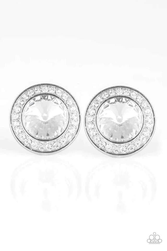 What Should I Bling White Post Earrings Paparazzi Accessories $5 Jewelry with Janet Morgan Earrings