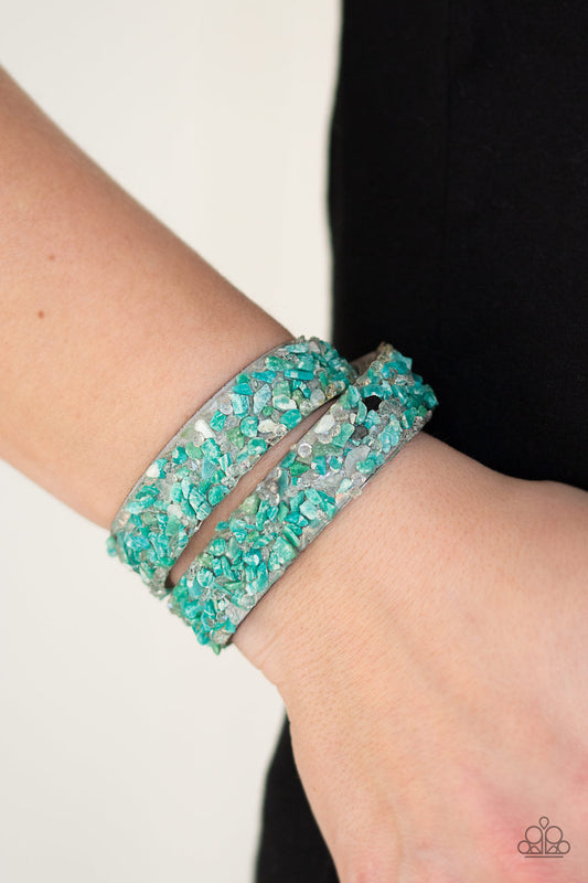 CRUSH To Conclusions - Green Paparazzi Bracelet $5 Jewelry with Janet Morgan Bracelets