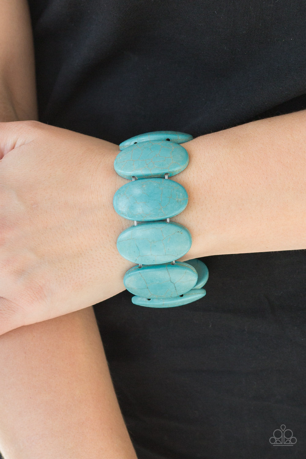 Dramatically Nomadic - Blue Paparazzi Accessories Bracelet $5 Jewelry with Janet Morgan Bracelets